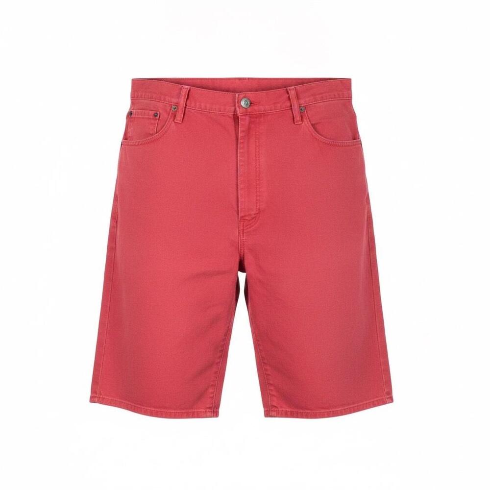 Levi's 569 Shorts Mens 42 Red Denim Bermuda 11 Inseam 5-Pocket Stretch Zip Fly